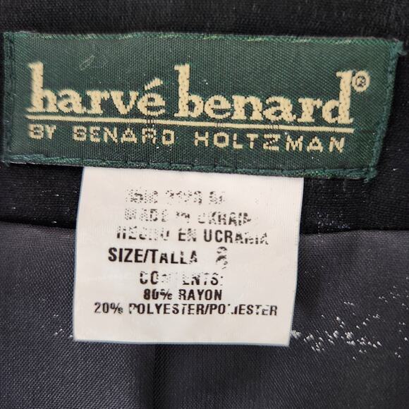 Vintage Harve Benard Black iridescent Shimmer Blazer Evening Jacket Black SZ 8 - Picture 2 of 5